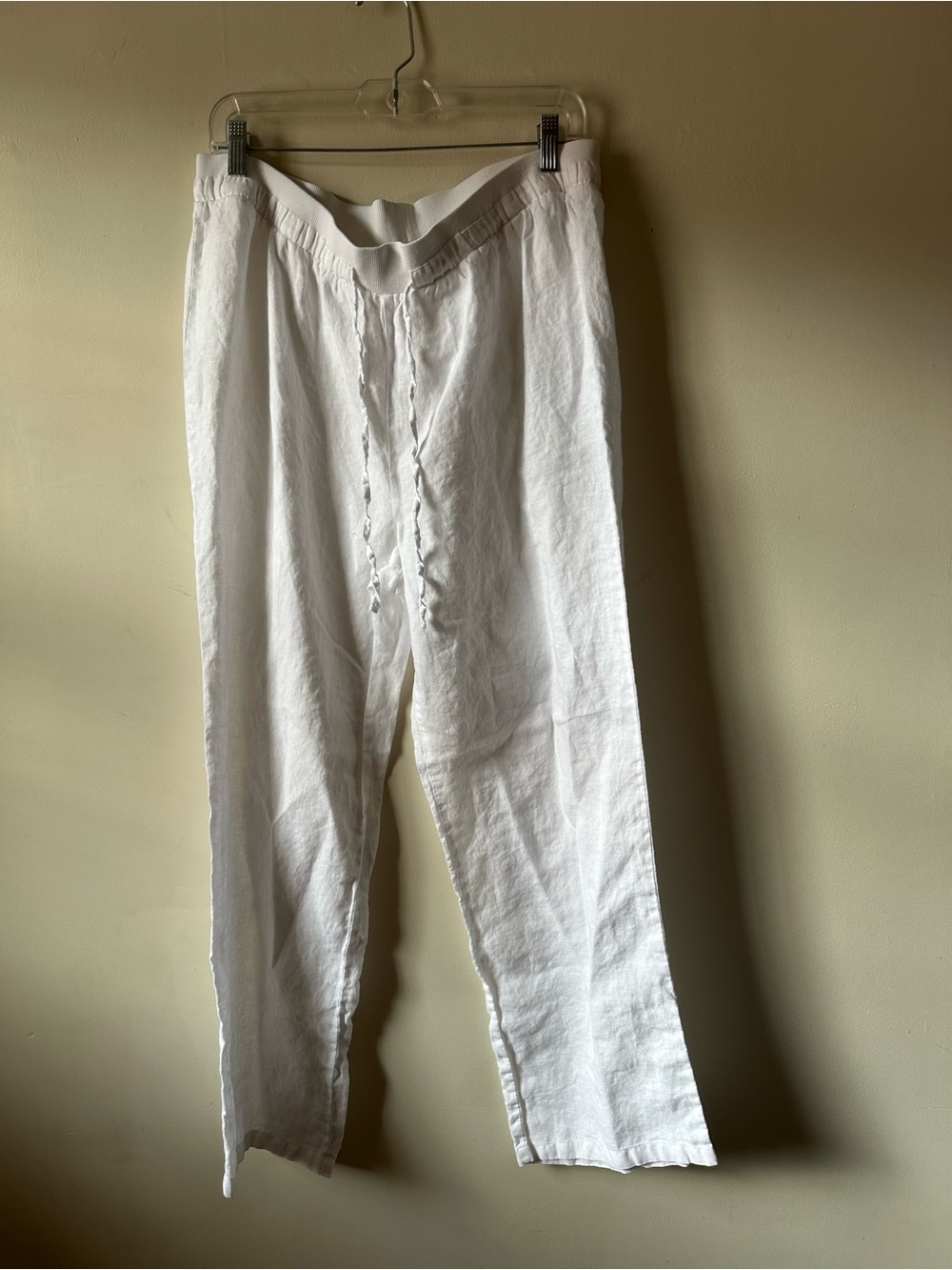 Ellen Tracy Company White Linen Pants